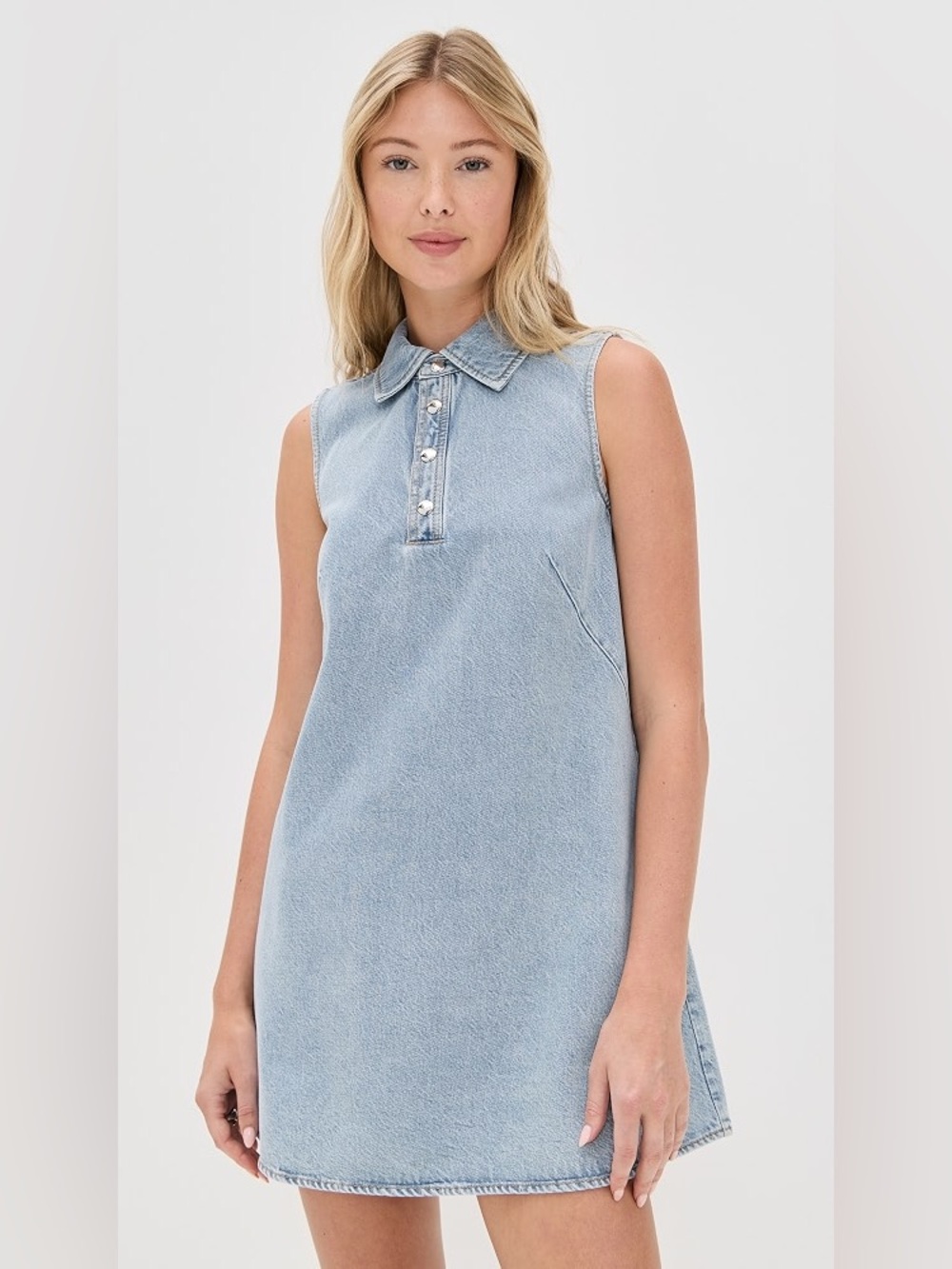 Frame The City Shift Betty Blue Denim Dress Sleeveless